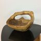 Brutalist olive wood basket