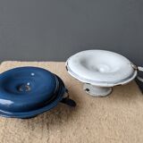 Duo of enamelled candlesticks