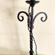 Wrought iron lamp, 2M fabric cable, conical lampshade