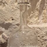 Engraved glass carafe circa 1900