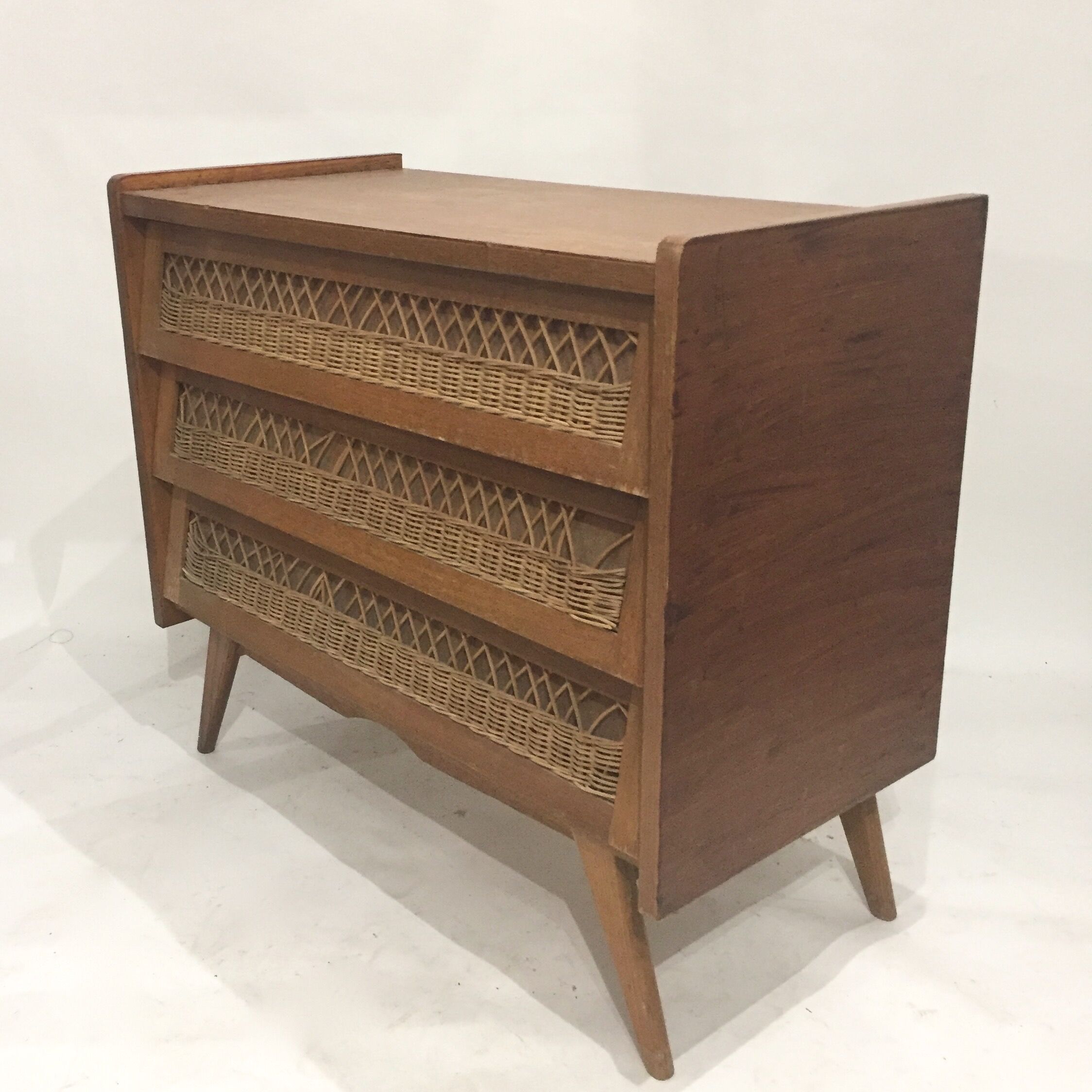 60s rattan dresser