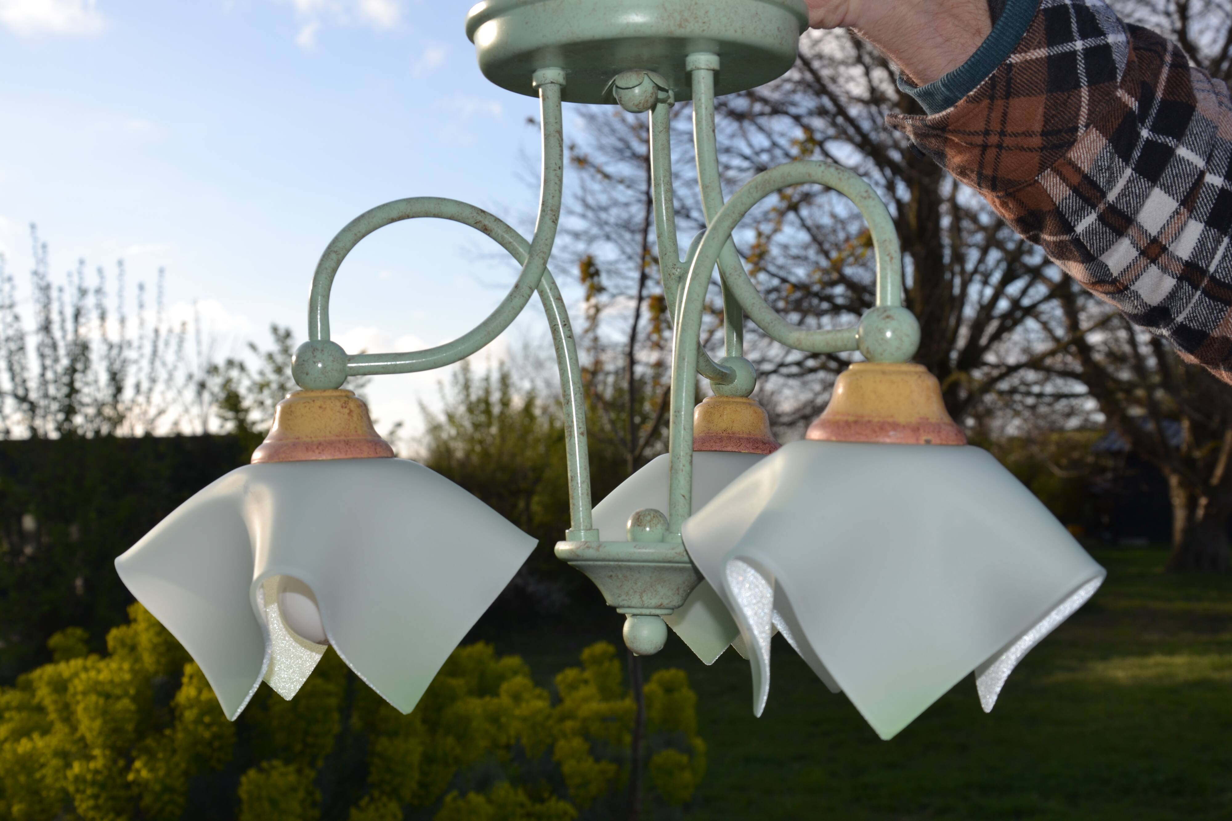 Opaline flower lustre Italy