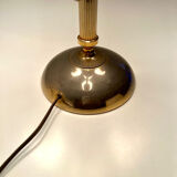 Vintage table lamp with 5 lights – frosted glass and gold metal