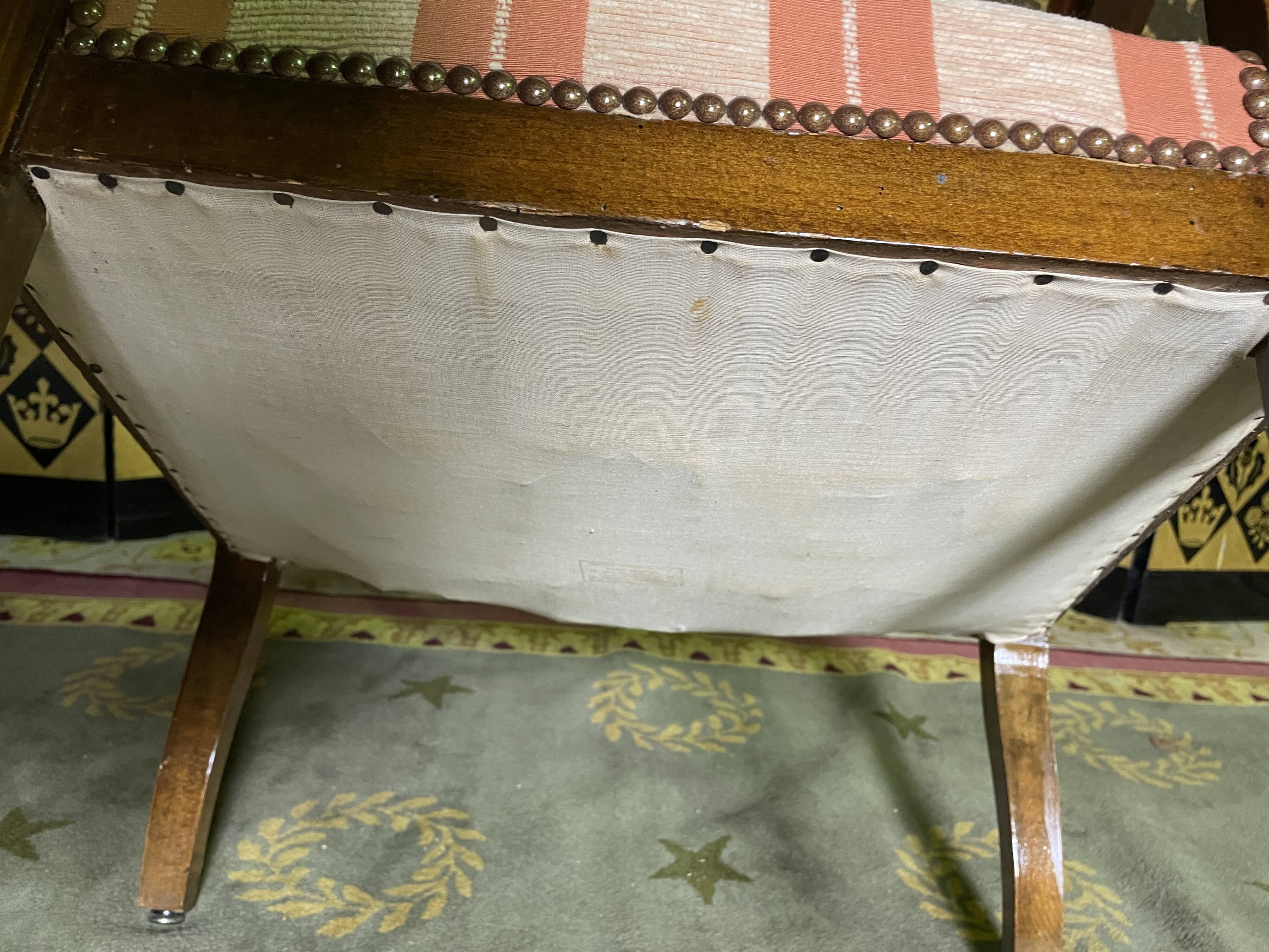 Voltaire walnut armchair