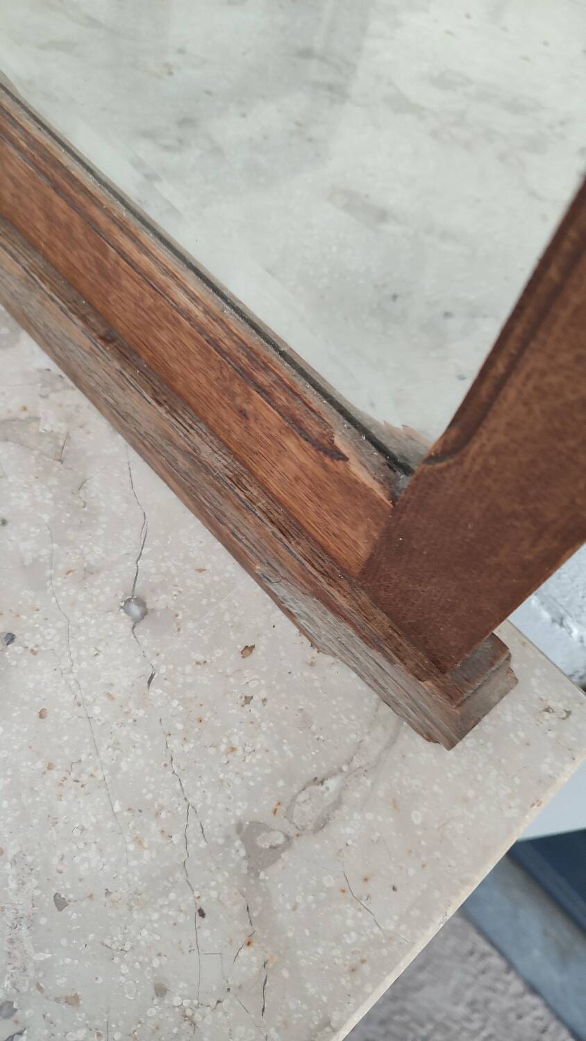 Miroir triptyque art déco chêne