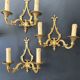 Three Louis XVI bronze wall sconces by Lucien Gau, Paris, antique.