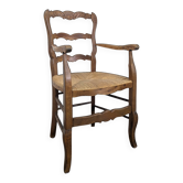 Wicker armchair in Louis XV style