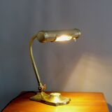 Art Deco brass piano lamp with rotary switch socket