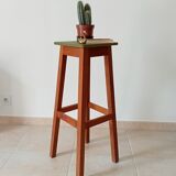 Vintage solid wood high stool