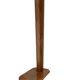 Art Deco modernist floor lamp in walnut and opaline globe, 1930s.
