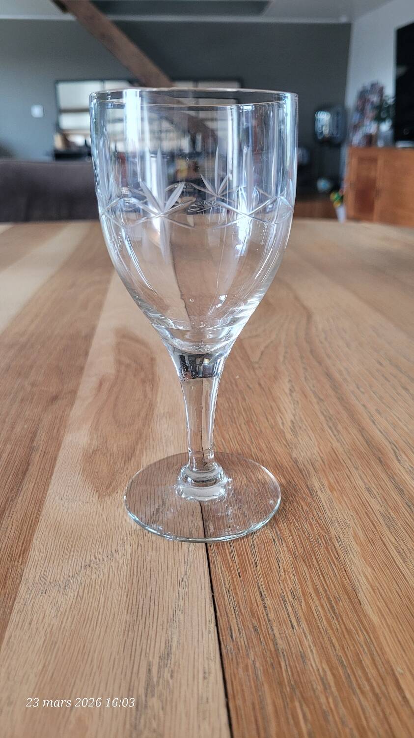 4 antique stemmed glasses