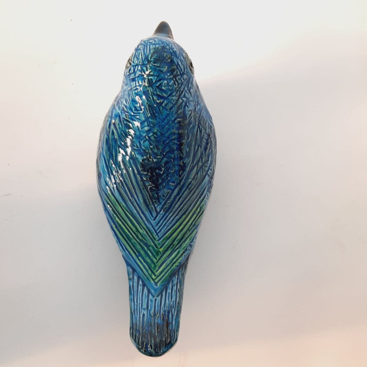 Bird statue, Aldo Londi for Bitossi, Rimini blue series