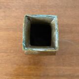 Ancien vase style deknudt en laiton massif vintage #b972