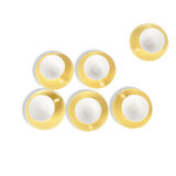 Set of 6 cups yellow pottery Badonviller