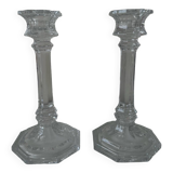 Pair of crystal candlesticks