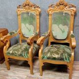 Pair of Art Nouveau armchairs