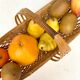 Braided bamboo fruit basket