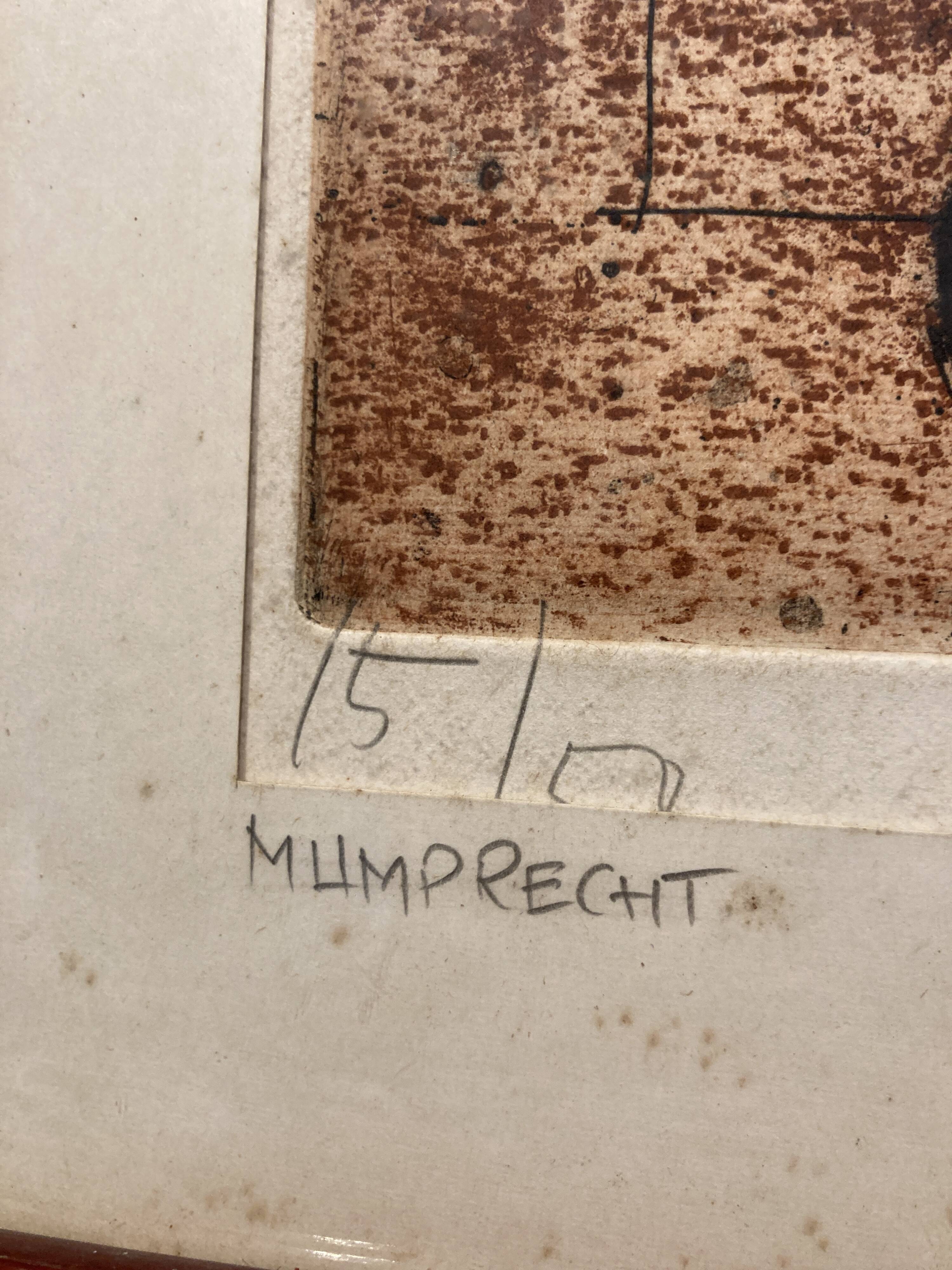 Eau forte signée de Mumprecht numérotée