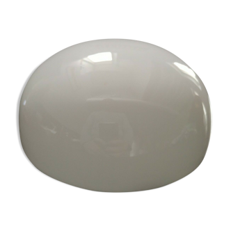 Abat jour boule 1/2 lune ancien opaline loft deco industrielle