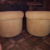 Paire de fauteuils jaune