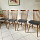 4 chairs bistro baumann tacoma boston vintage 60s