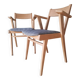 Scandinavian armchairs with tapered legs