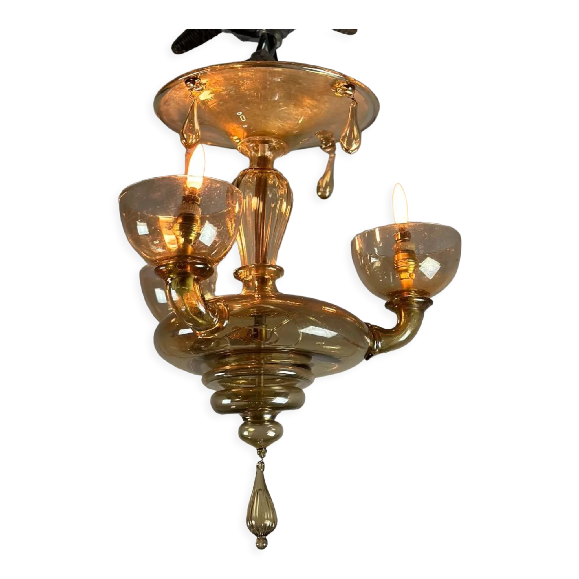 Venetian hallway chandelier in murano glass circa 1940