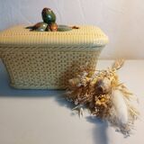 Biscuit tin in barbotine