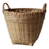 Vintage woven bamboo planter