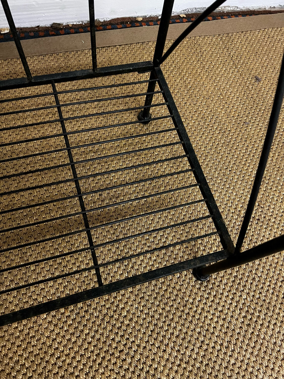 Antique wrought iron shelf