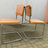 Pair of chairs by Marcel Breuer Cesca B32 skaï 1960