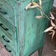 Vintage patinated splayed leg chest of drawers