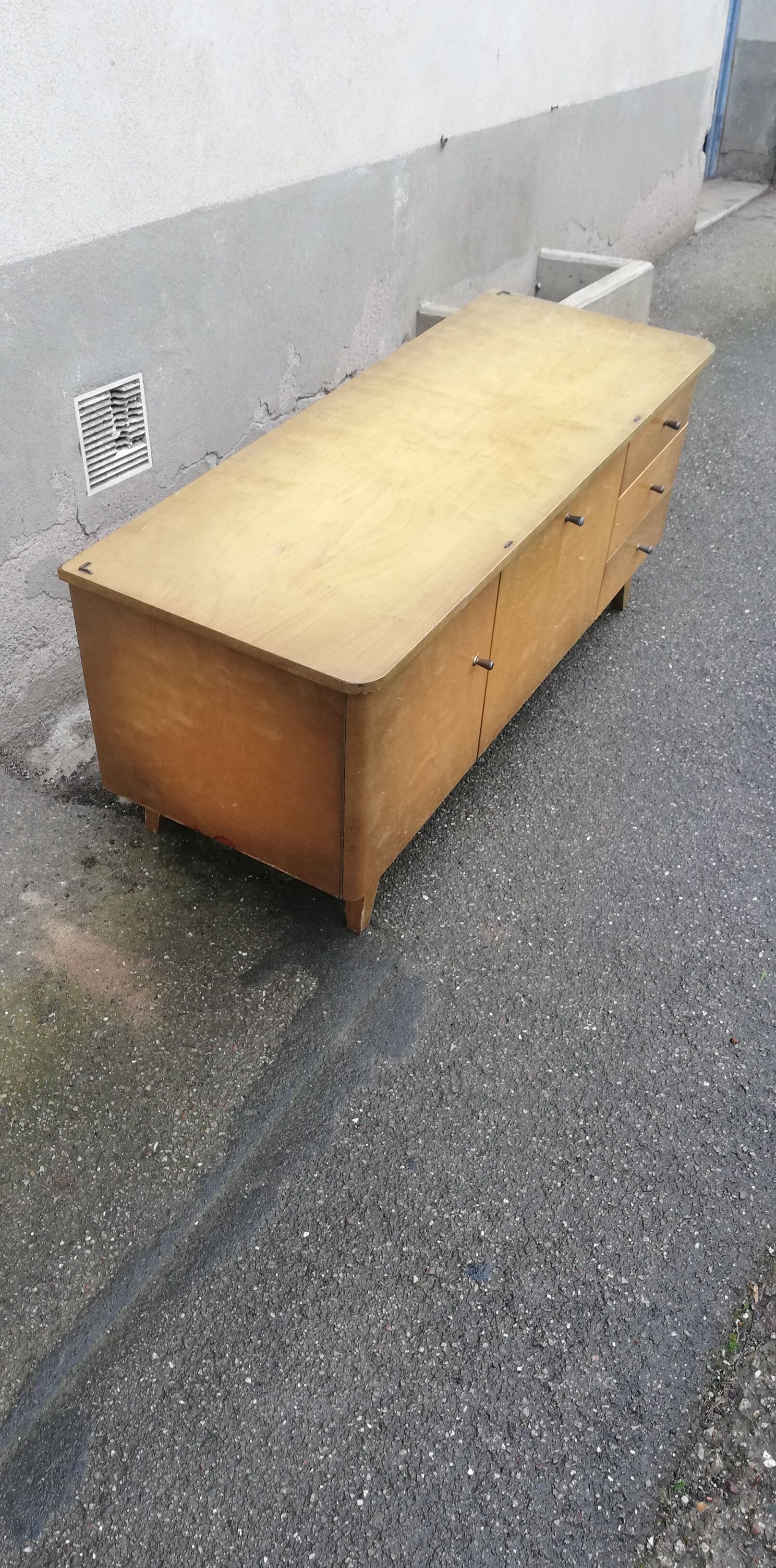 Vintage enfilade 3 drawers 1 door 1 flap