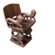 Siège africain monoxyle en bois sculpté