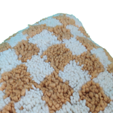 Berber cushion chessboard beige Beni Ouarain