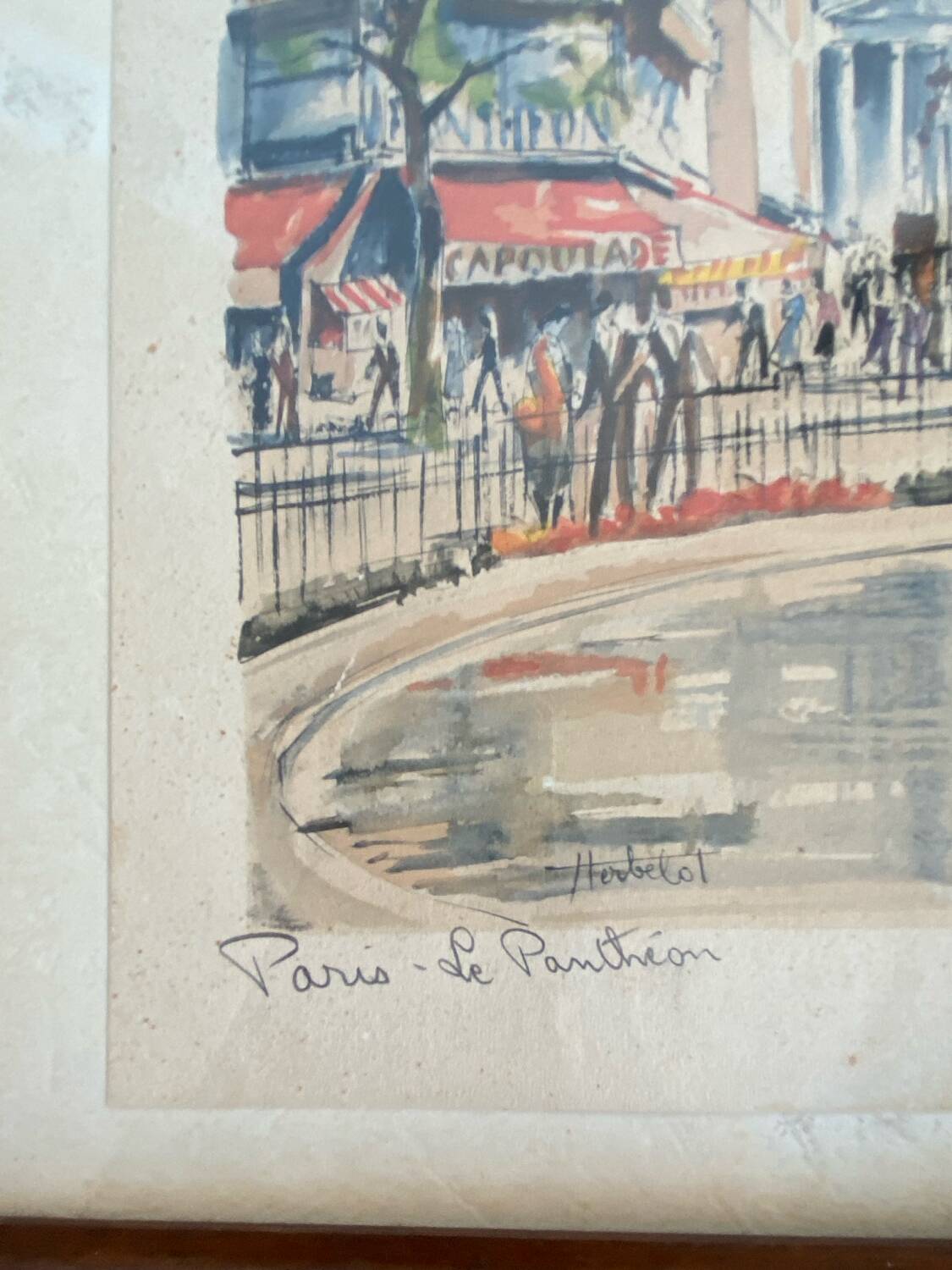 Lithograph Paris - The Pantheon