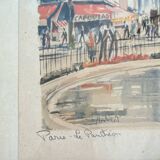 Lithograph Paris - The Pantheon