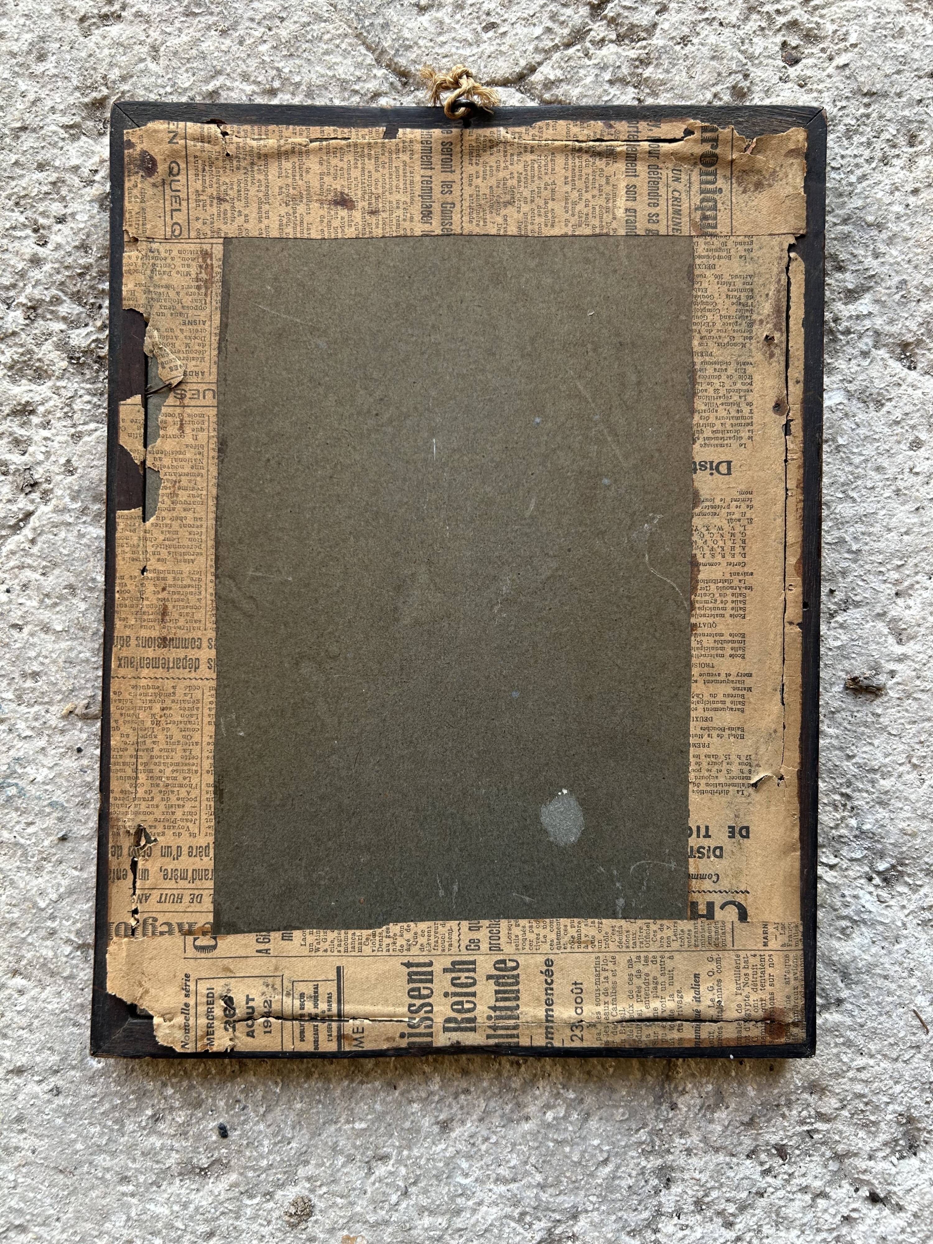 Antique illustration of Paris, signed and dated 1934