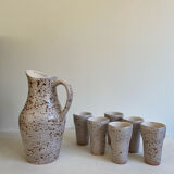 Jug and stoneware cups