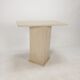 Table d’appoint en travertin italien, années 1980
