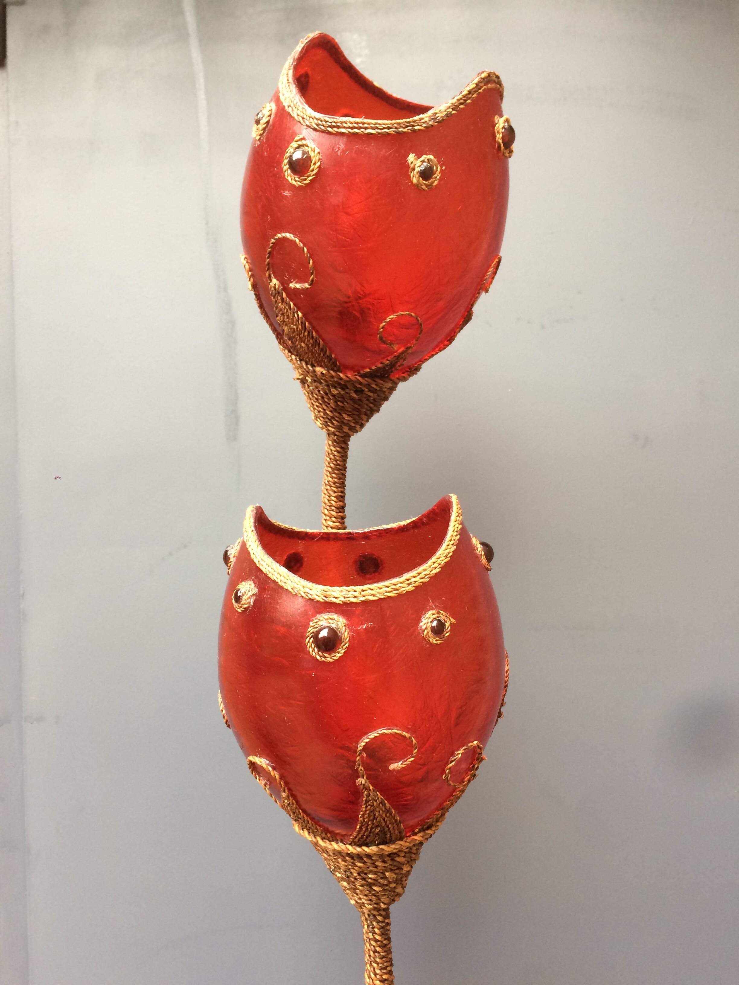 Carnival lamp in Fiber of Glass and Wicker