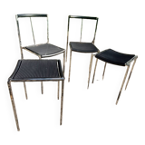 Set of Zeus chairs and stools Maurizio Peregalli 80s