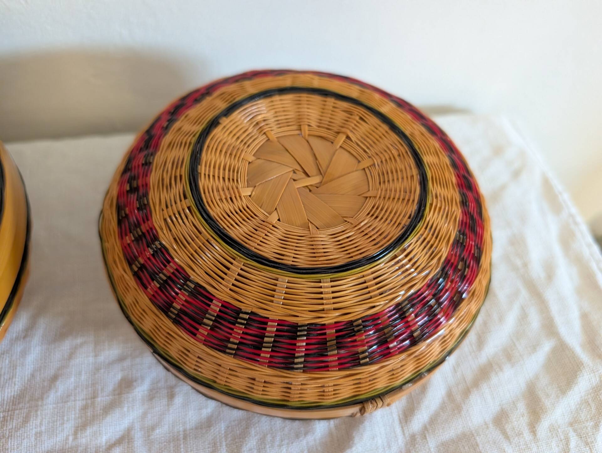 Set of three nesting bamboo boxes – China – 1980s