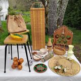 Wooden structure "atoms" varnished 60s/70s