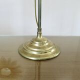 Art nouveau lamp in bronze and frosted glass tulip