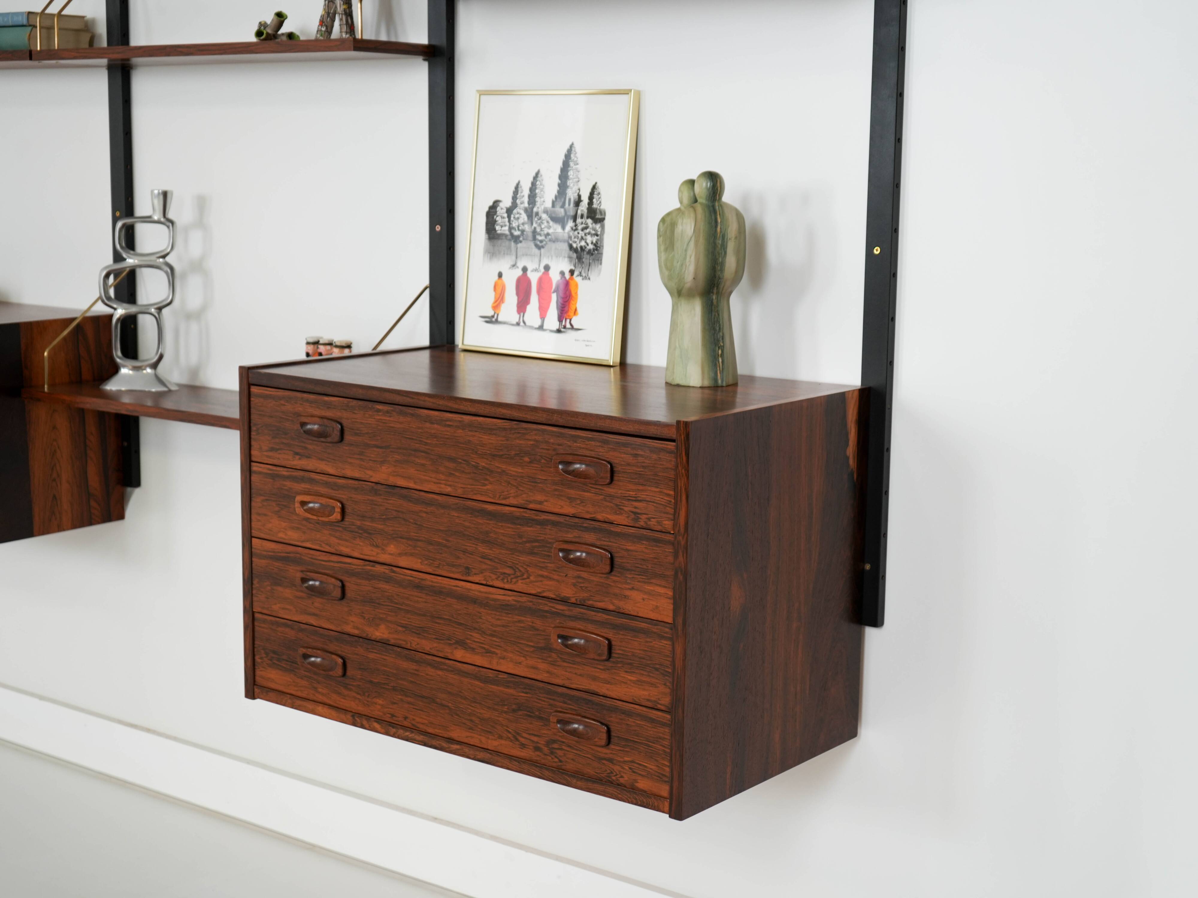 PS System rosewood bookcase, Danish design, 1960s, manufactured by Randers