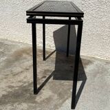 Pierre Vandel metal console with glass top