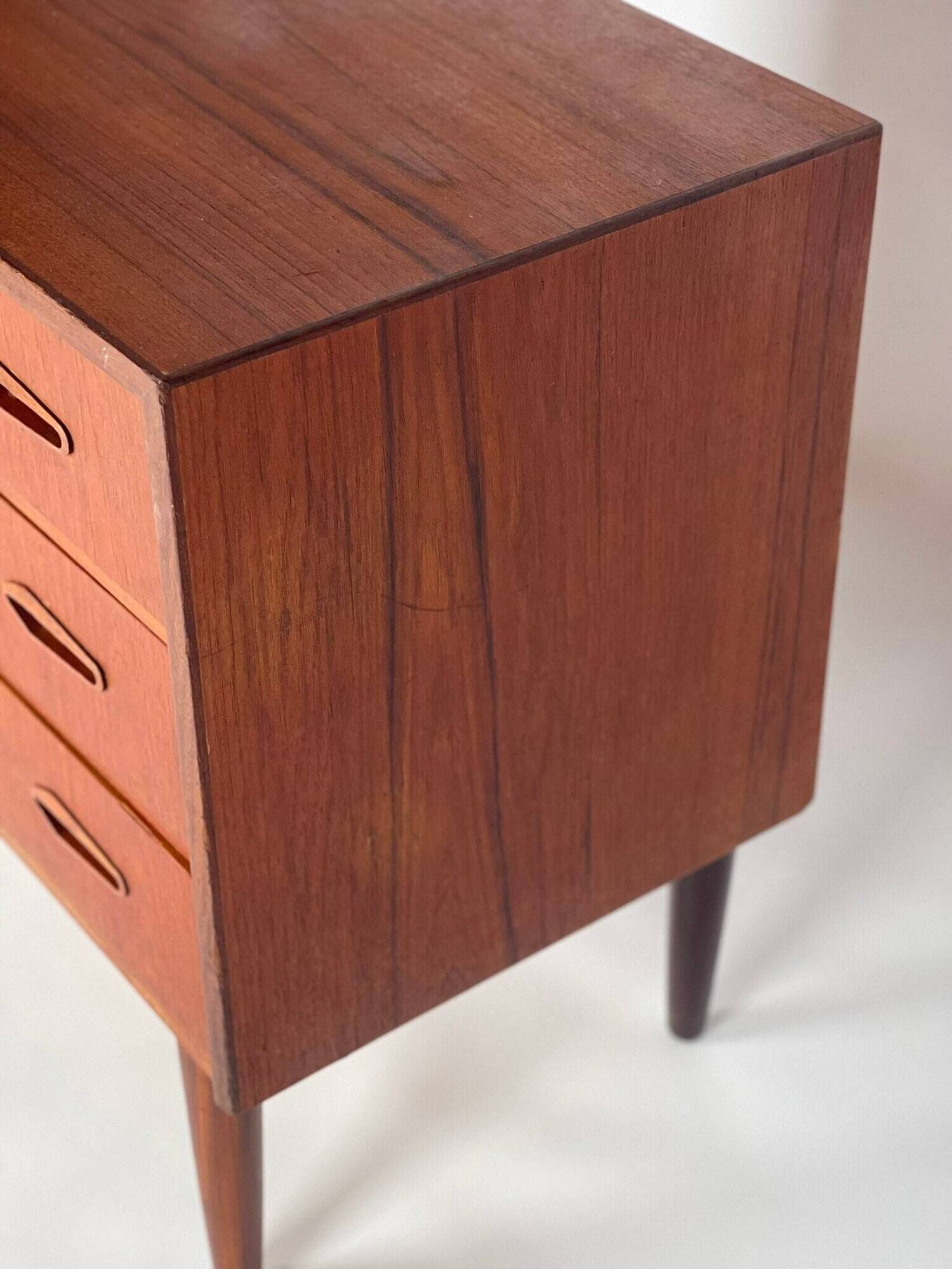 Scandinavian teak chest of drawers from the 1960s.