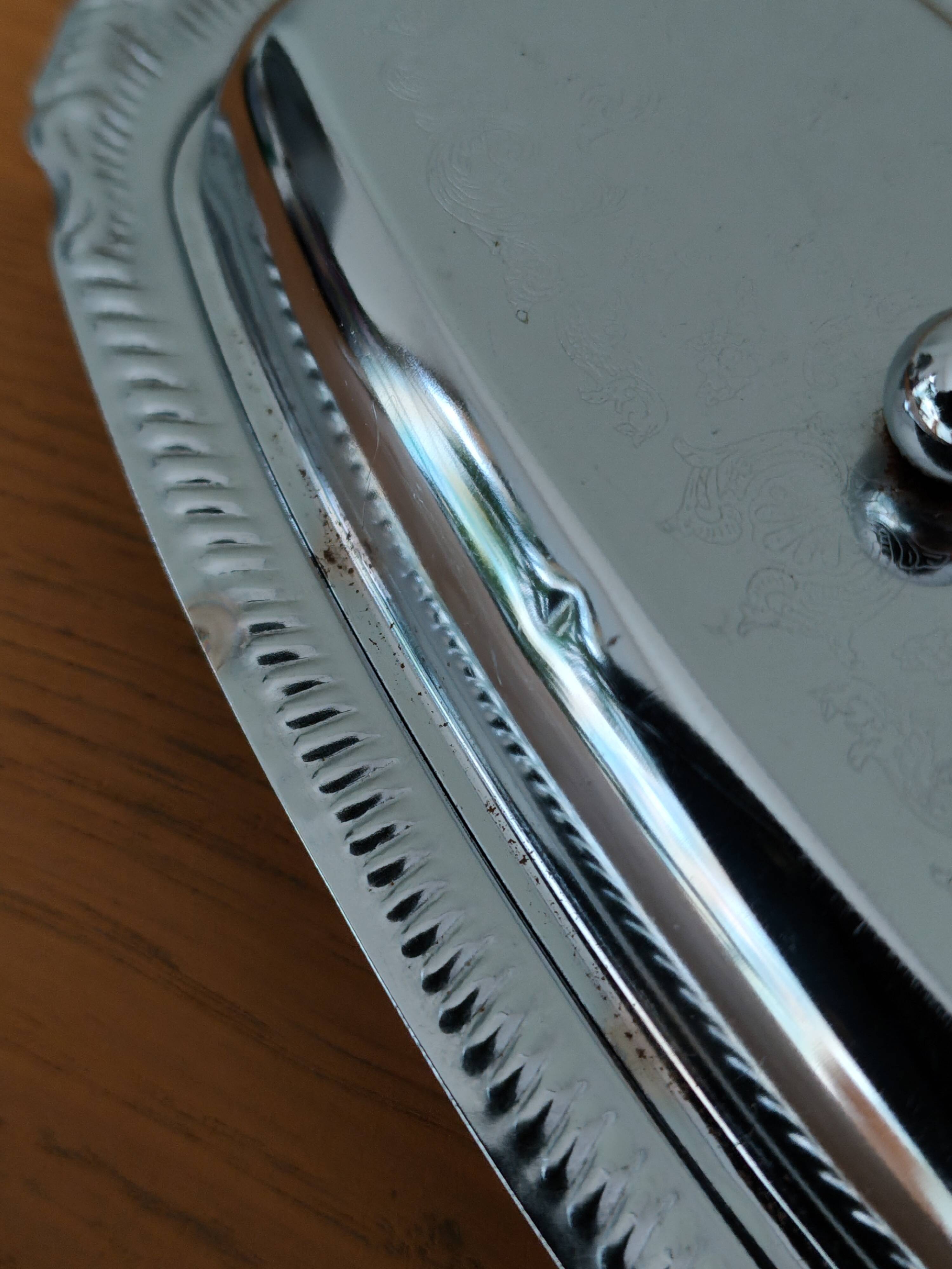 Vintage aluminium butter dish