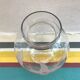 Vase boule verre dessin fleurs ciselées art déco vintage